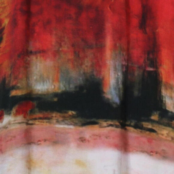 Iris Setlakwe Womens US6 Red Black Shift Tank Dress Crossback Tie Dye Scoop Neck - Picture 4 of 12